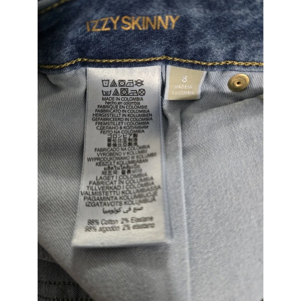 Michael Kors Womens Izzy Skinny Midrise Frayed Jean (Size 8 W31 x L28)